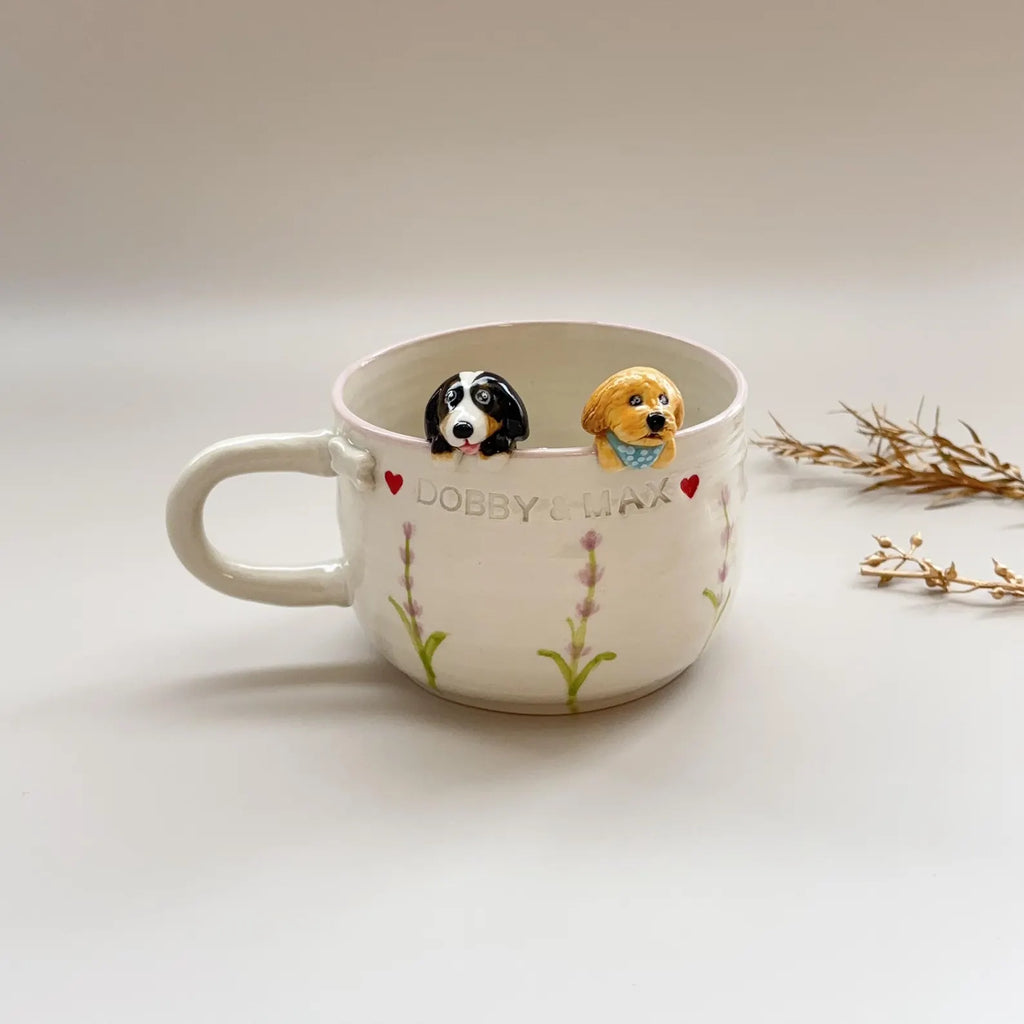 Personalized Handmade Pet Mug-Hidden Animal Coffee Mug-Gift For Dog Cat Owner