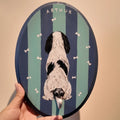 Custom Hand-Painted Pet Portrait Leash Hanger