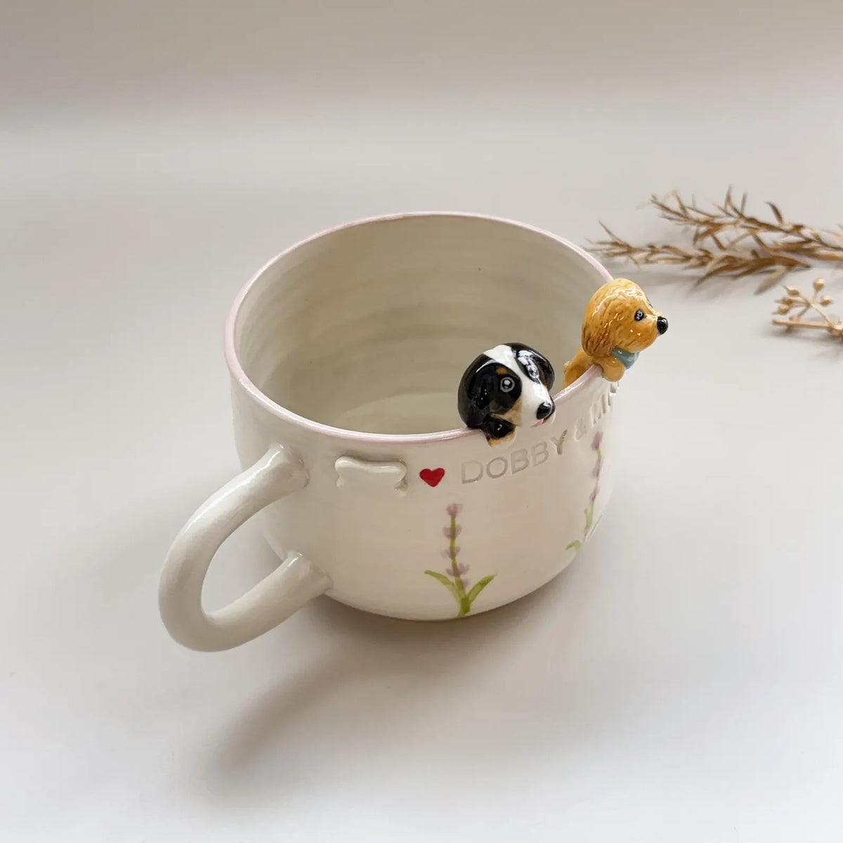 Personalized Handmade Pet Mug-Hidden Animal Coffee Mug-Gift For Dog Cat Owner